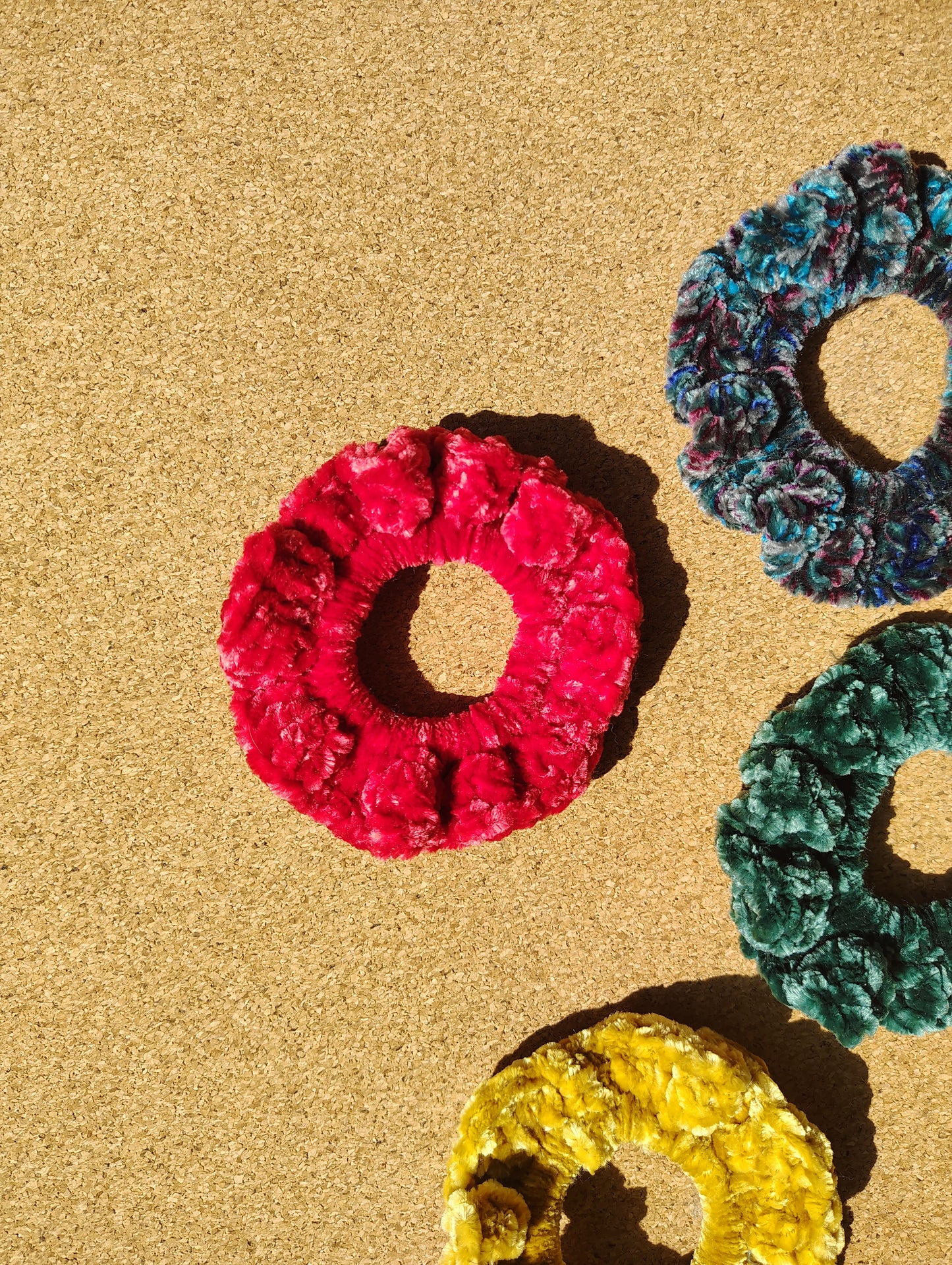 Velvet Curl Catchers in Ruby Ember (Red Scrunchies)