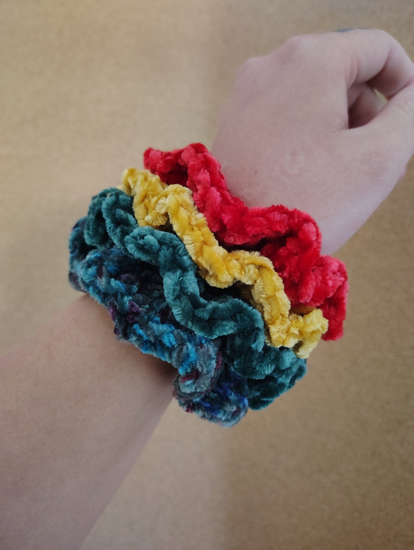 Velvet Curl Catchers in Ruby Ember (Red Scrunchies)