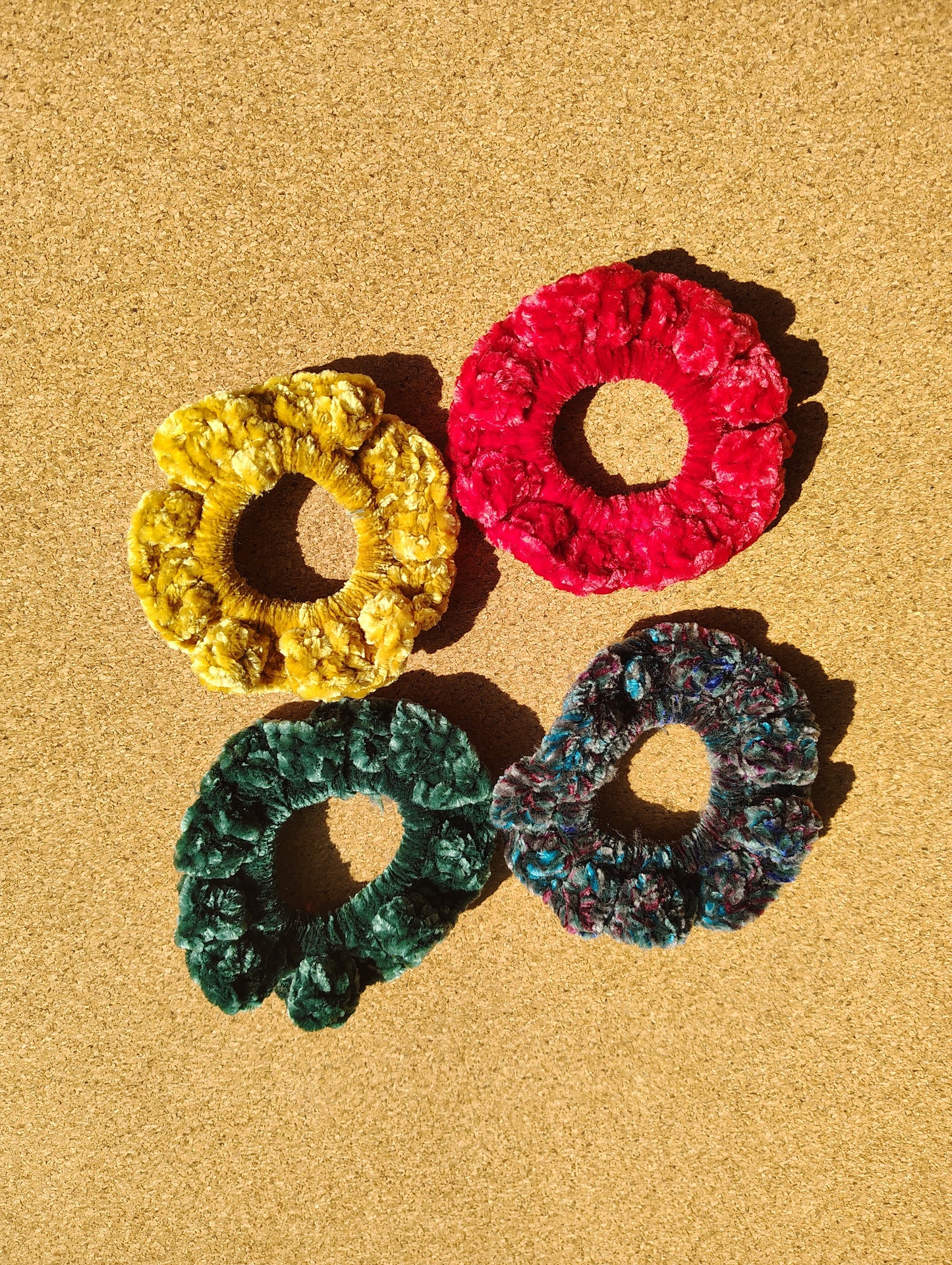 Velvet Curl Catchers in Ruby Ember (Red Scrunchies)